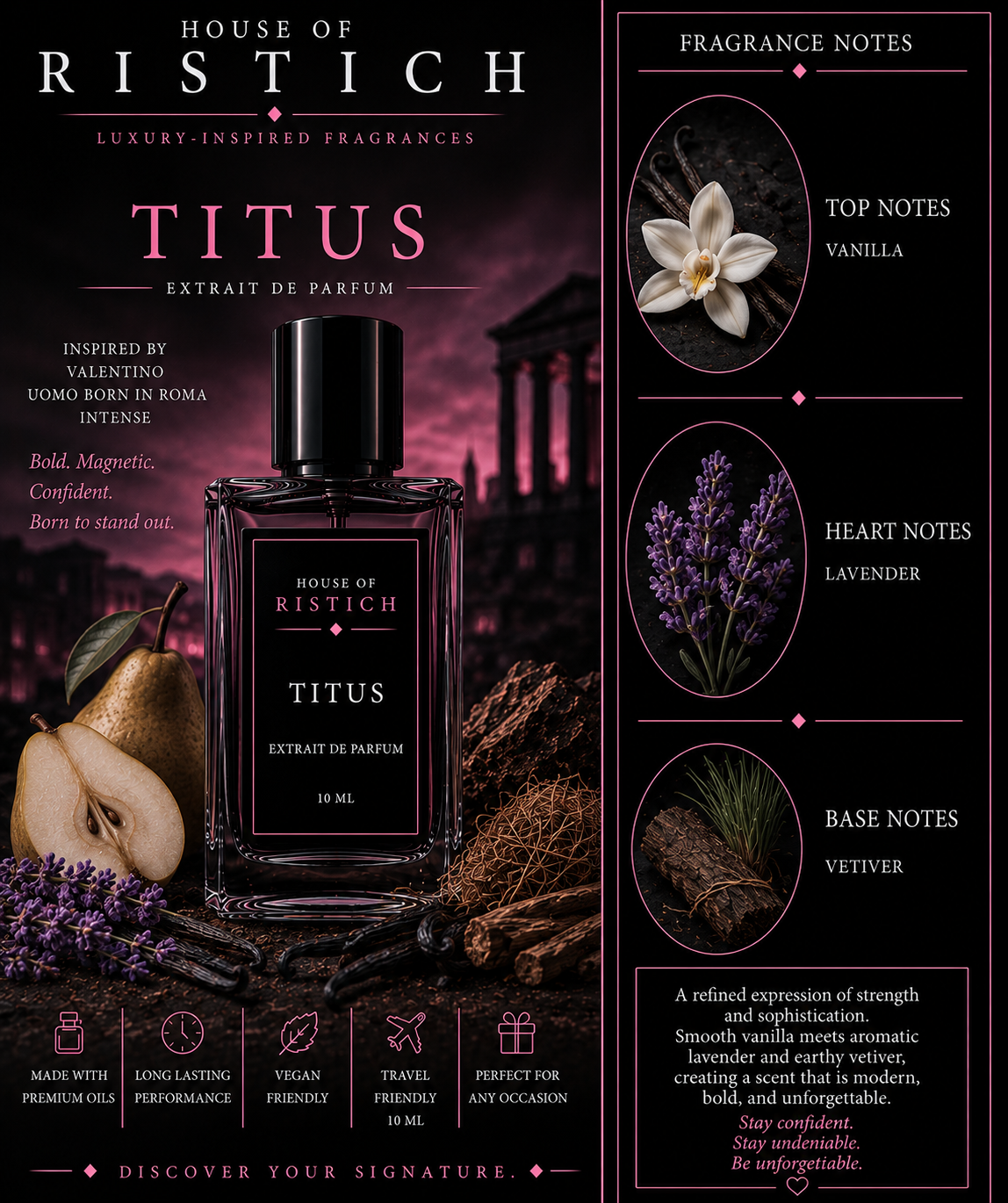 Titus: Inspired By Valentino Uomo Born in Roma Intense
