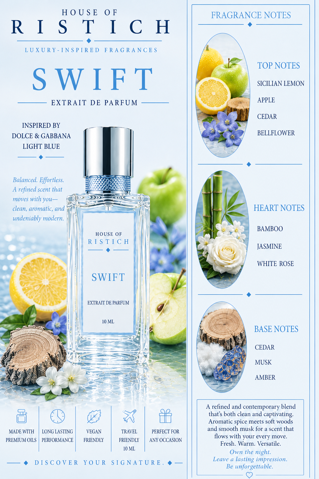 Swift: Inspired By Dolce & Gabanna Light Blue (W)