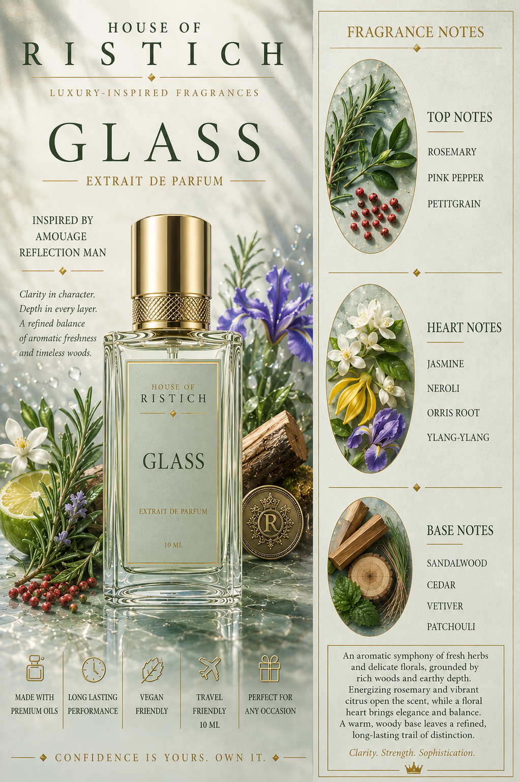 Glass: Inspired By Amouage Reflection (M)
