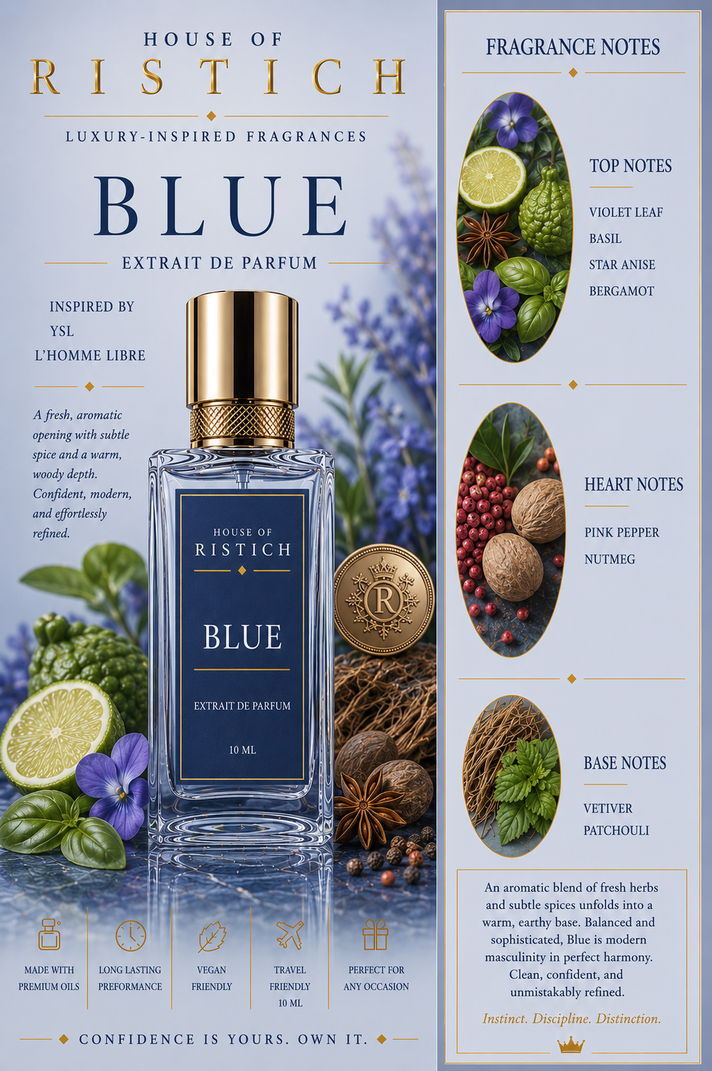 Blue: Inspired by YSL L'Homme Libre