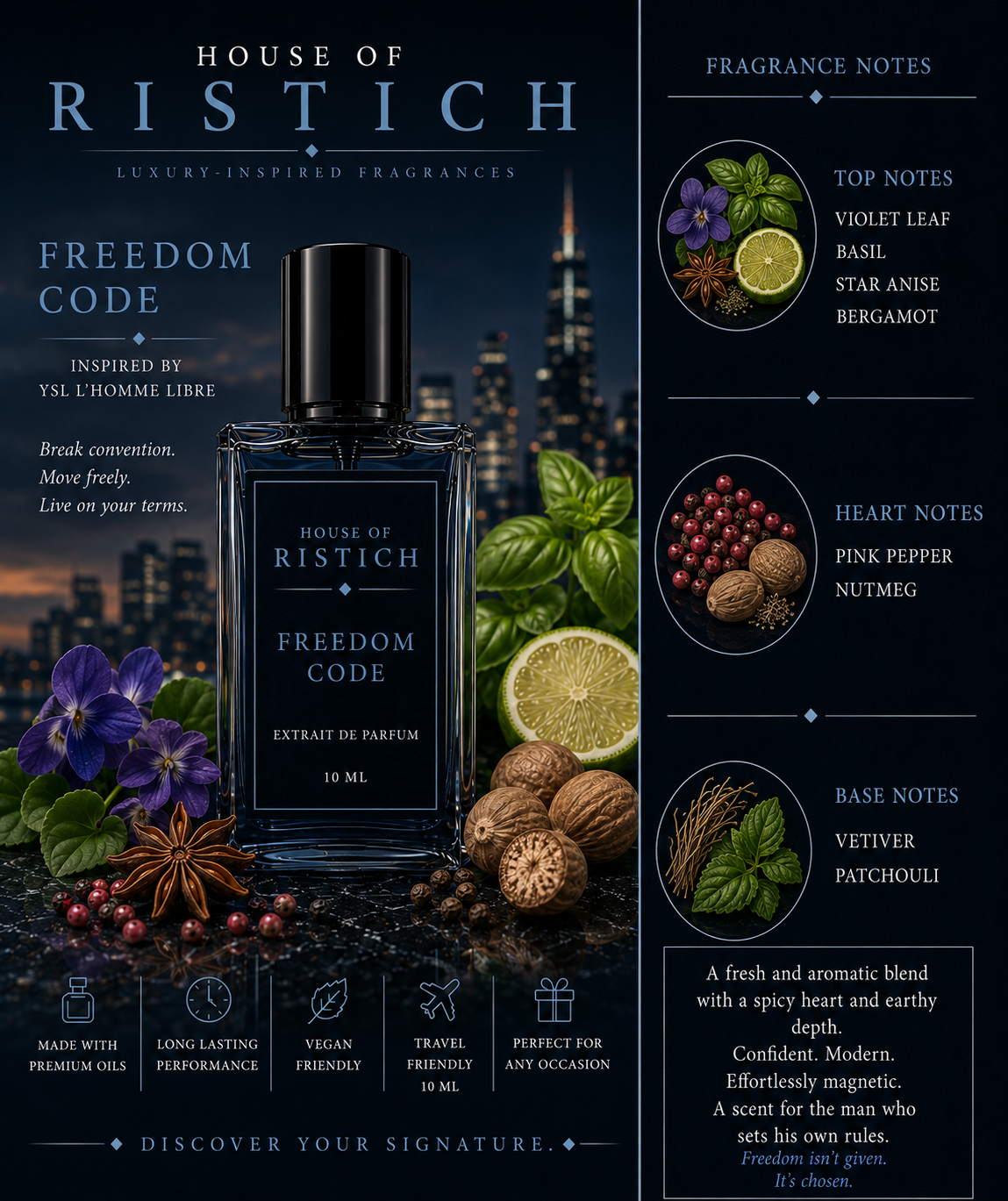 Freedom Code: Inspired By YSL L’Homme Libre